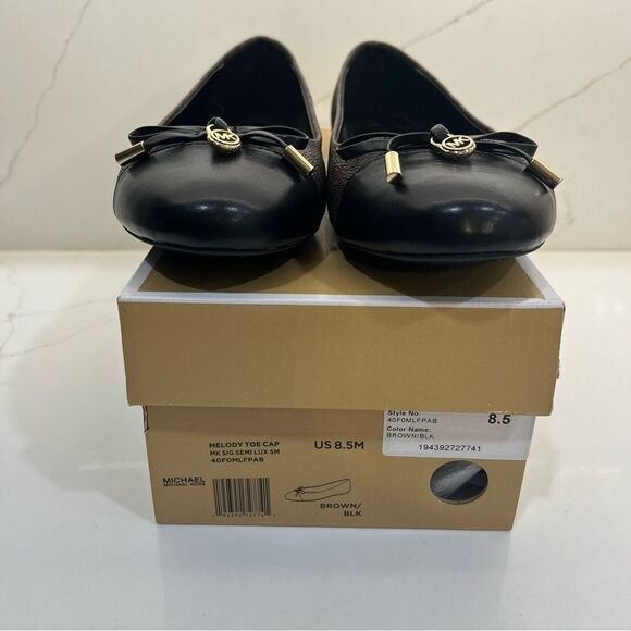 Michael Kors Ballet Flats with Gold Accents NWT - Picture 7 of 9